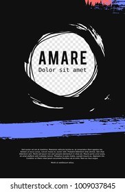 Design Templates for Brochures. Abstract Hand Drawn painted concept. Vector Underground design on transpareent background