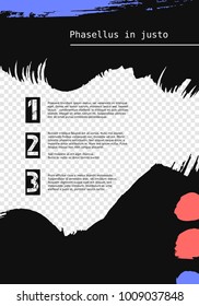 Design Templates for Brochures. Abstract Hand Drawn painted concept. Vector Underground design on transpareent background