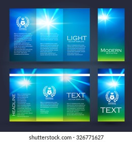 Design Templates Collection For Banners, Flyers, Placards And Posters. Sport & Football Design. Spotlight Card Set.  Vector Illustration