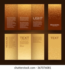 Design templates collection for banners, flyers, placards and posters. Bokeh light design. Shining banners set. Vector illustration