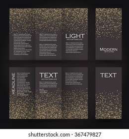 Design templates collection for banners, flyers, placards and posters. Bokeh light design. Shining banners set. Vector illustration