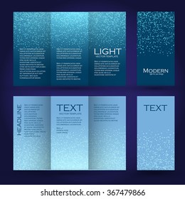 Design templates collection for banners, flyers, placards and posters. Bokeh light design. Shining banners set. Vector illustration