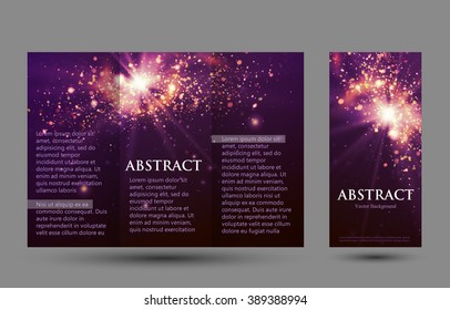 Design templates collection for banners, flyers, placards and posters. Bokeh light design.  Vector illustration