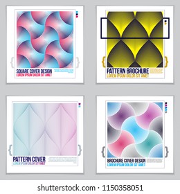 Design templates for flyers, booklets, greeting cards, invitations and advertisings. Geometric line patterns vector abstract advertising art set. Minimalistic brochure design.