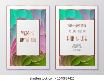 Design templates for flyers, booklets, greeting cards, invitations, packaging and advertising. Vector set packaging templates in art nouveau style for luxury products. Vector illustration eps10.