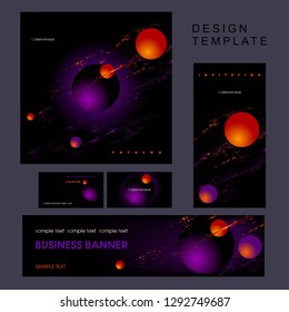 Design templates. Identity style. Invitation. Cards. Cover. Banner.