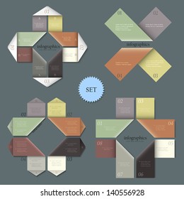 Design templates for infographics. Vector set 1