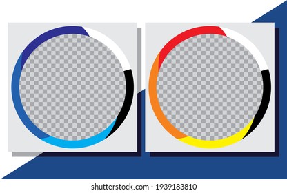 Design templates for media socials, Design templates with transparent backgrounds