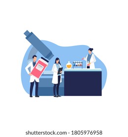 design templates for online medical support, health care, laboratory, medical services. Modern vector illustration concepts for website and mobile website development.