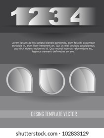 design templates with space for copy over gray background. vector