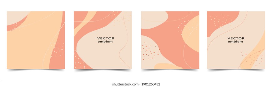 Design templates for Stories in social networks, messages. Abstract vector backgrounds with copy space for text.