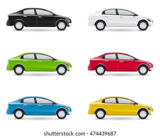 Design templates for transport. Mockup of color passenger car. Branding for advertising and corporate identity.