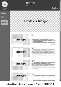 Design templates for websites. Abstract illustration mockup sample graphic.