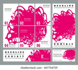 Design templates for your events. Invitations, posters, flayers, business cards and banners. Abstract background handmade texture. Golden vector texture