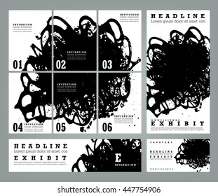 Design templates for your events. Invitations, posters, flayers, business cards and banners. Abstract background handmade texture. Golden vector texture