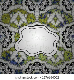 Design. Tender fabric pattern. Doodles white, black and gray on colors. Flat elements. Seamless pattern Print. Vector.