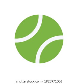 The design of the tennis ball sport flat icon vector illustration, this vector is suitable for icons, logos, illustrations, stickers, books, covers, etc.