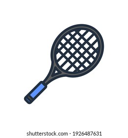 The design of the tennis court sport filled icon vector illustration, this vector is suitable for icons, logos, illustrations, stickers, books, covers, etc.