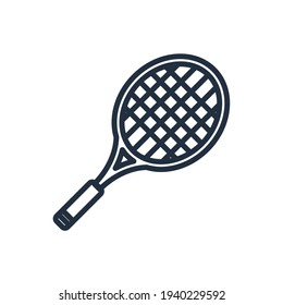 The design of the tennis court sport outline icon vector illustration, this vector is suitable for icons, logos, illustrations, stickers, books, covers, etc.