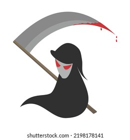 Design of terror character flat illustration