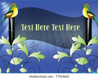 design for text with birds