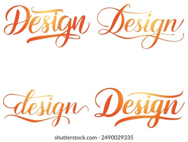 Diseño de caligrafía de texto y tipografía diseño de Plantilla blanca.