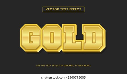 Efecto de texto de diseño, efecto de texto dorado