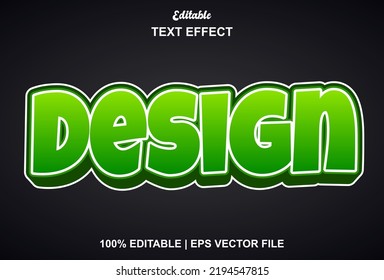efecto de texto de diseño con estilo 3d de color verde.