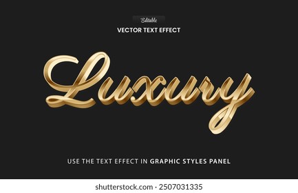 Design text effect, luxury 3d vector illustration