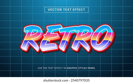 Design text effect, retro text effect