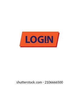 Design text login with arrow. 