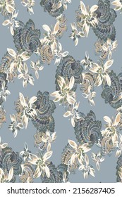design textile abstract flower background