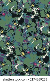 design textile abstract flower background