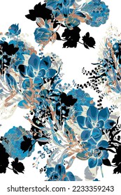 design textile abstract flower background