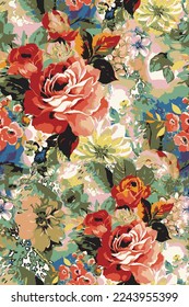 design textile abstract flower background
