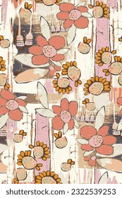 diseño de fondo de flor abstracto