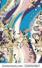 design textile abstract flower background