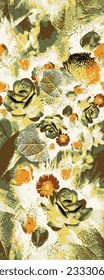 design textile abstract flower background