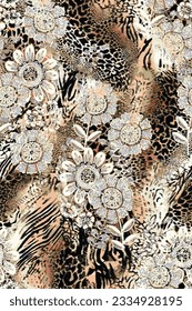 diseño de fondo de flor abstracto