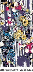 design textile abstract flower background