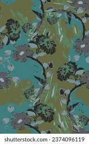 design textile abstract flower background