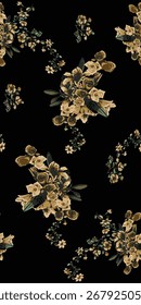 Diseño textil abstracto de flores de fondo