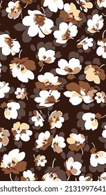 design textile with cute floral pattern