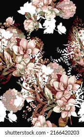 fondo abstracto de flor textil de diseño
