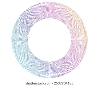 Design for Textile Design, Flowing Lines, Fashion, Home Decor, Interior for Web-design, Banner, Presentation, package, poster. Icon, Logo, and Background made of Circular Dots, Lines, and Spirals. 