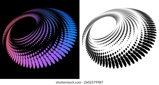 Design for Textile Design, Flowing Lines, Fashion, Home Decor, Interior for Web-design, Banner, Presentation, package. Icon, Logo, and Background made of Circular Dots, Lines, and Spirals. Patterns 