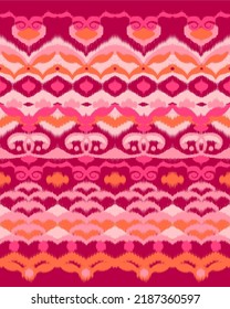 Design Textile ikat pattern abstract geometric ikat, design ikat vector for background, wallpaper, carpet, wrapping, fabric, textile fashion wearing.		