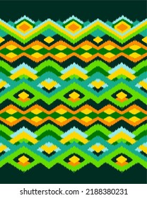 Design Textile ikat pattern abstract geometric ikat, design ikat vector for background, wallpaper, carpet, wrapping, fabric, textile fashion wearing.