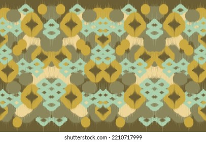 Design Textile ikat pattern abstract geometric ikat, design ikat vector for background, wallpaper, carpet, wrapping, fabric, textile fashion wearing.