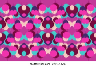 Diseñar un patrón de ikat textil abstracto geométrico étnico, diseño para fondo, papel de pared, alfombra, envoltura, tela, ropa textil.